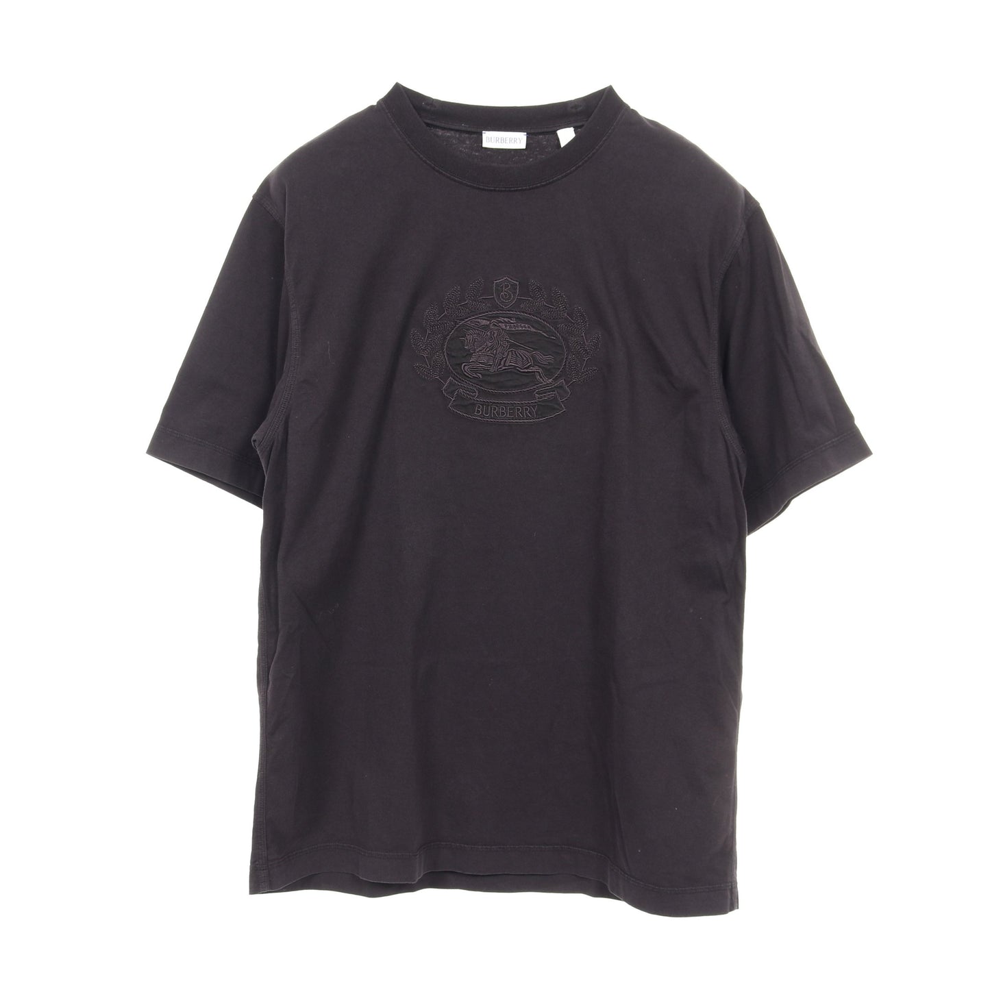 EKD Tシャツ ロゴ刺繍 コットン ブラック バーバリー トップス BURBERRY
