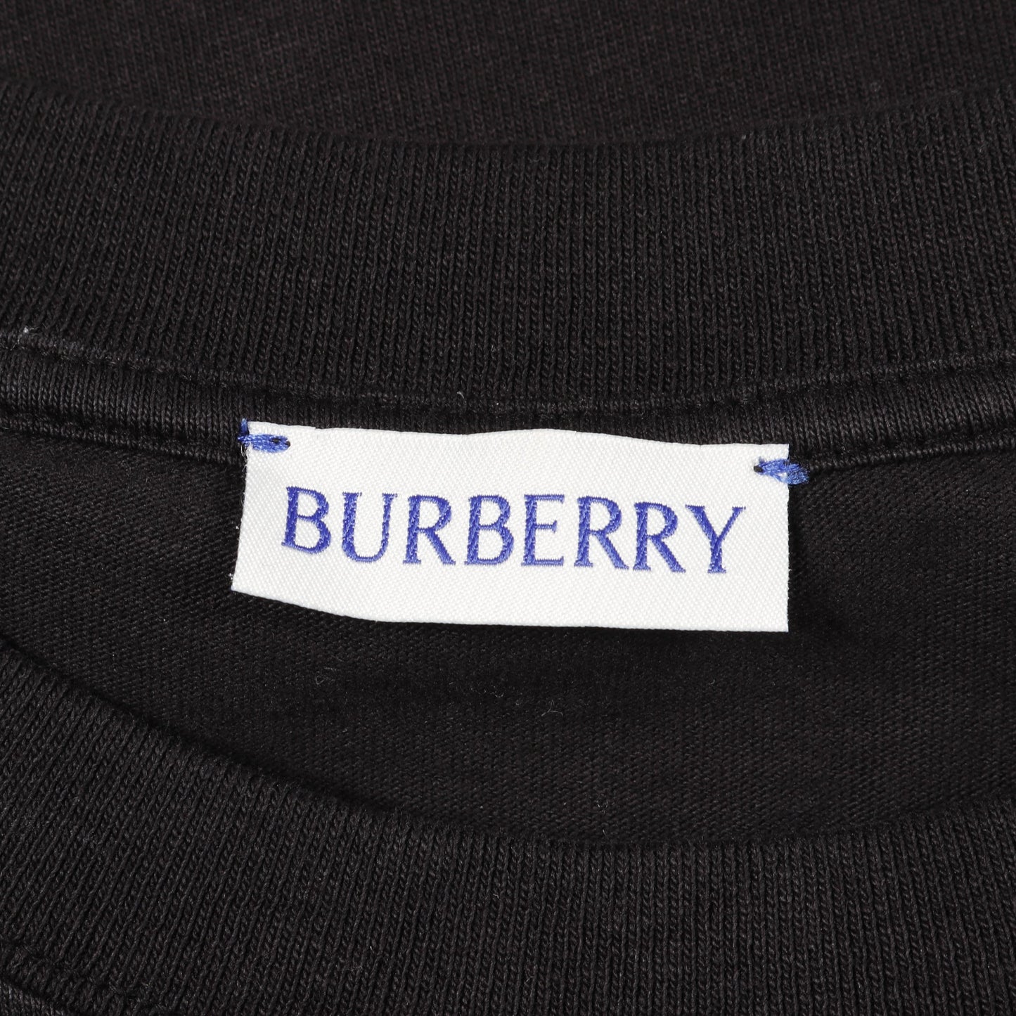 EKD Tシャツ ロゴ刺繍 コットン ブラック バーバリー トップス BURBERRY