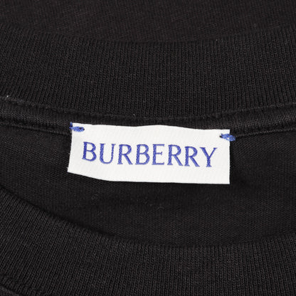 EKD Tシャツ ロゴ刺繍 コットン ブラック バーバリー トップス BURBERRY