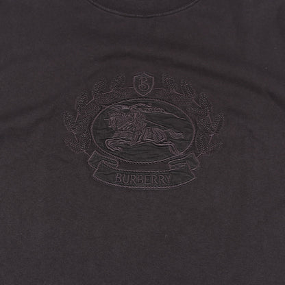 EKD Tシャツ ロゴ刺繍 コットン ブラック バーバリー トップス BURBERRY