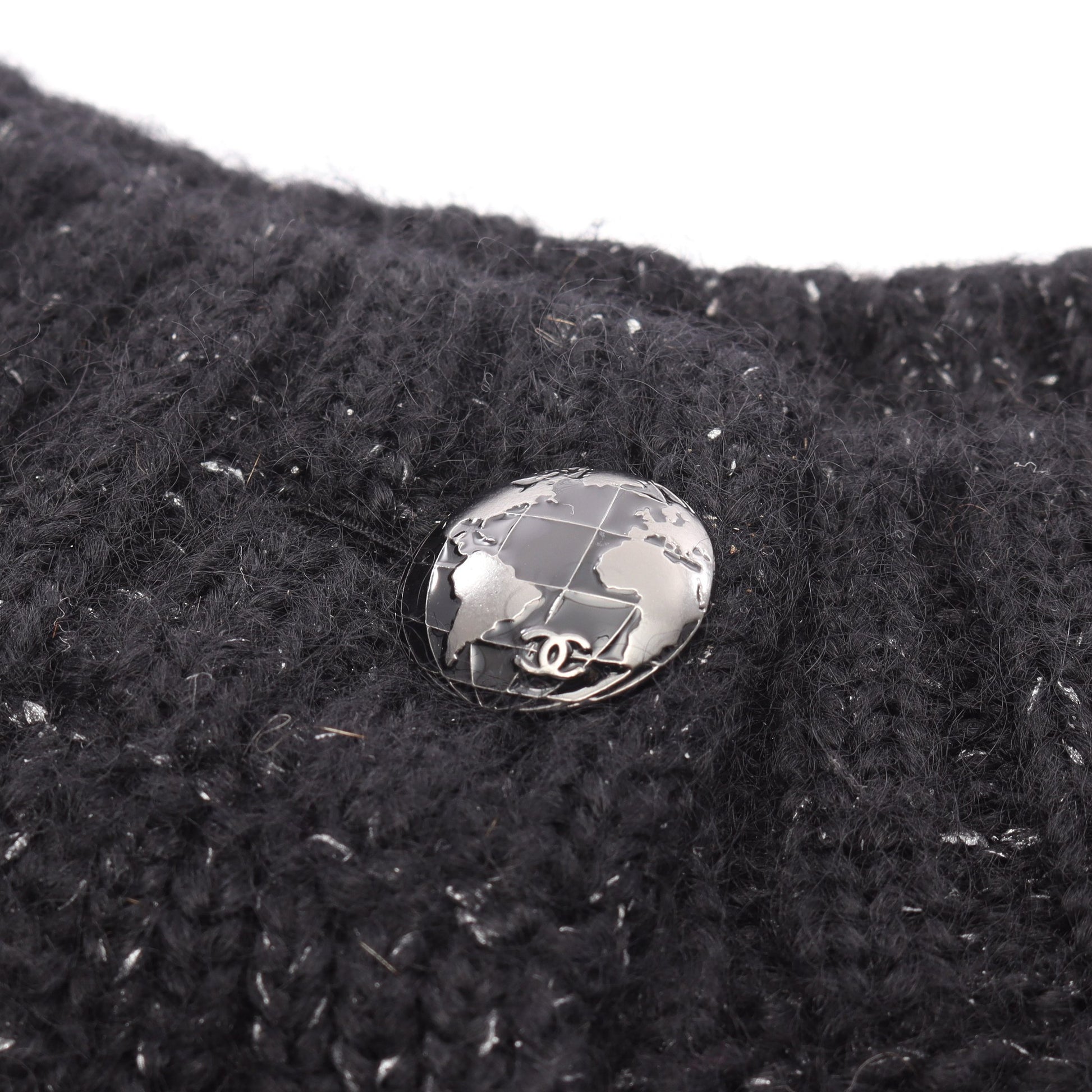 ココマークボタン ニット カシミヤ モヘヤ ブラック シャネル トップス CHANEL
