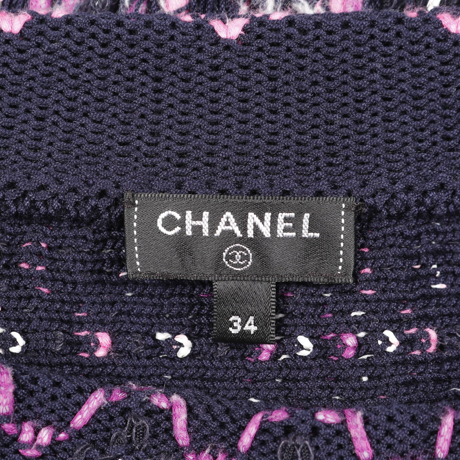 ココマーク スカート コットン ナイロン ダークネイビー マルチカラー ニット シャネル ボトムス CHANEL