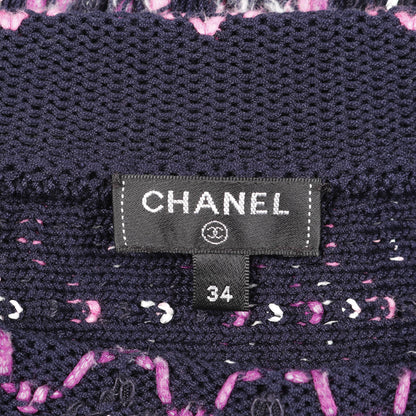 ココマーク スカート コットン ナイロン ダークネイビー マルチカラー ニット シャネル ボトムス CHANEL
