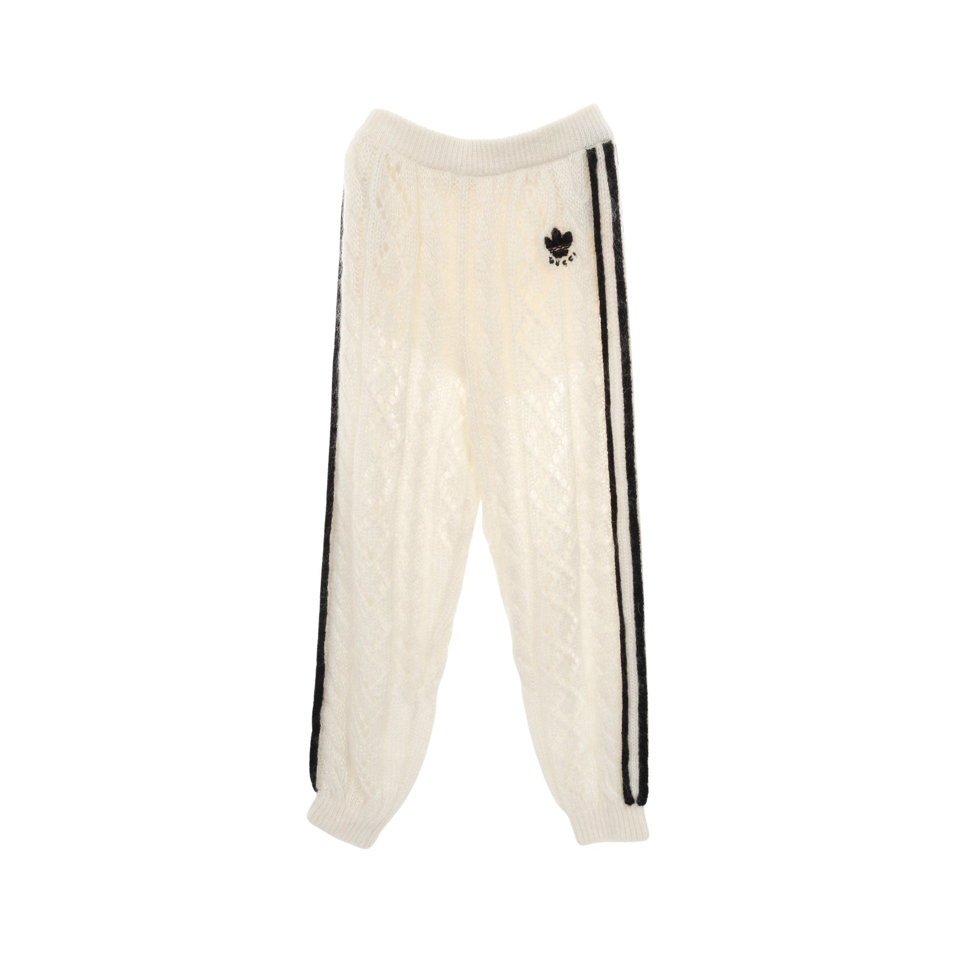 GUCCI × adidas ニット スウェットパンツ モヘヤ オフホワイト ブラック グッチ ボトムス GUCCI