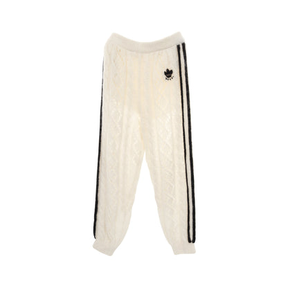 GUCCI × adidas ニット スウェットパンツ モヘヤ オフホワイト ブラック グッチ ボトムス GUCCI