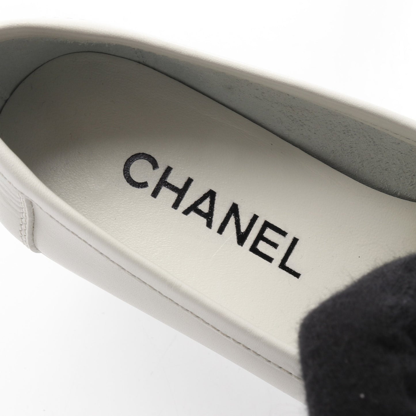 ココマーク ローファー レザー ホワイト シャネル シューズ CHANEL
