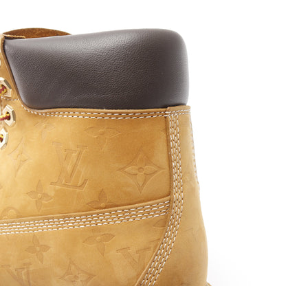 LV × Timberland 6-IN アンクルブーツ ショート ブーツ ヌバック レザー ベージュ ダークブラウン ルイヴィトン シューズ LOUIS VUITTON