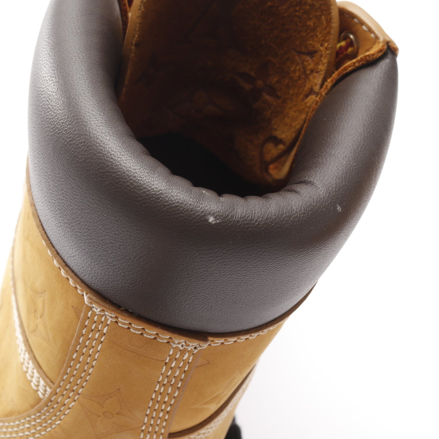 LV × Timberland 6-IN アンクルブーツ ショート ブーツ ヌバック レザー ベージュ ダークブラウン ルイヴィトン シューズ LOUIS VUITTON