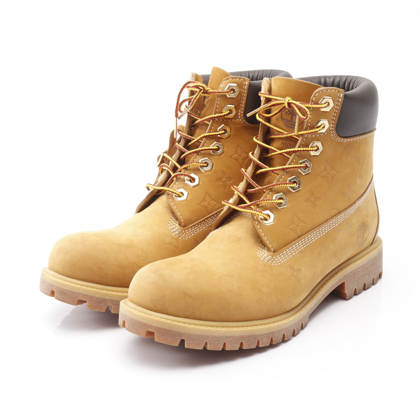LV × Timberland 6-IN アンクルブーツ ショート ブーツ ヌバック レザー ベージュ ダークブラウン ルイヴィトン シューズ LOUIS VUITTON