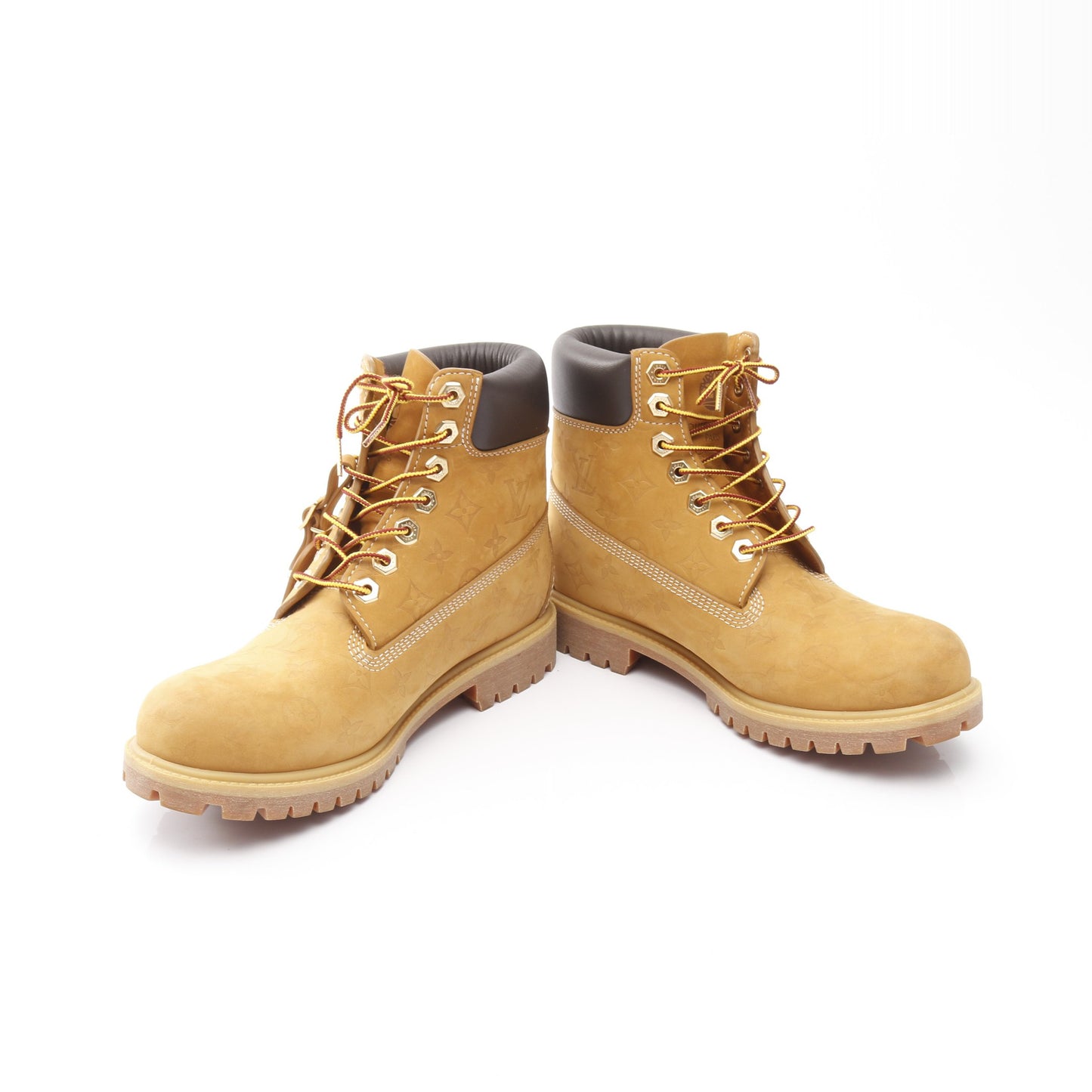 LV × Timberland 6-IN アンクルブーツ ショート ブーツ ヌバック レザー ベージュ ダークブラウン ルイヴィトン シューズ LOUIS VUITTON