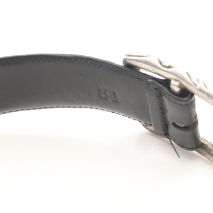 レクタングルスクロール ベルト レザー ブラック シルバー金具 クロムハーツ 財布・小物 Chrome Hearts