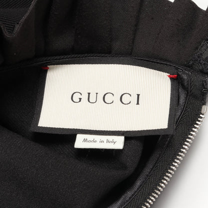 ワンピース ナイロン ブラック フリル リボン グッチ ワンピース GUCCI