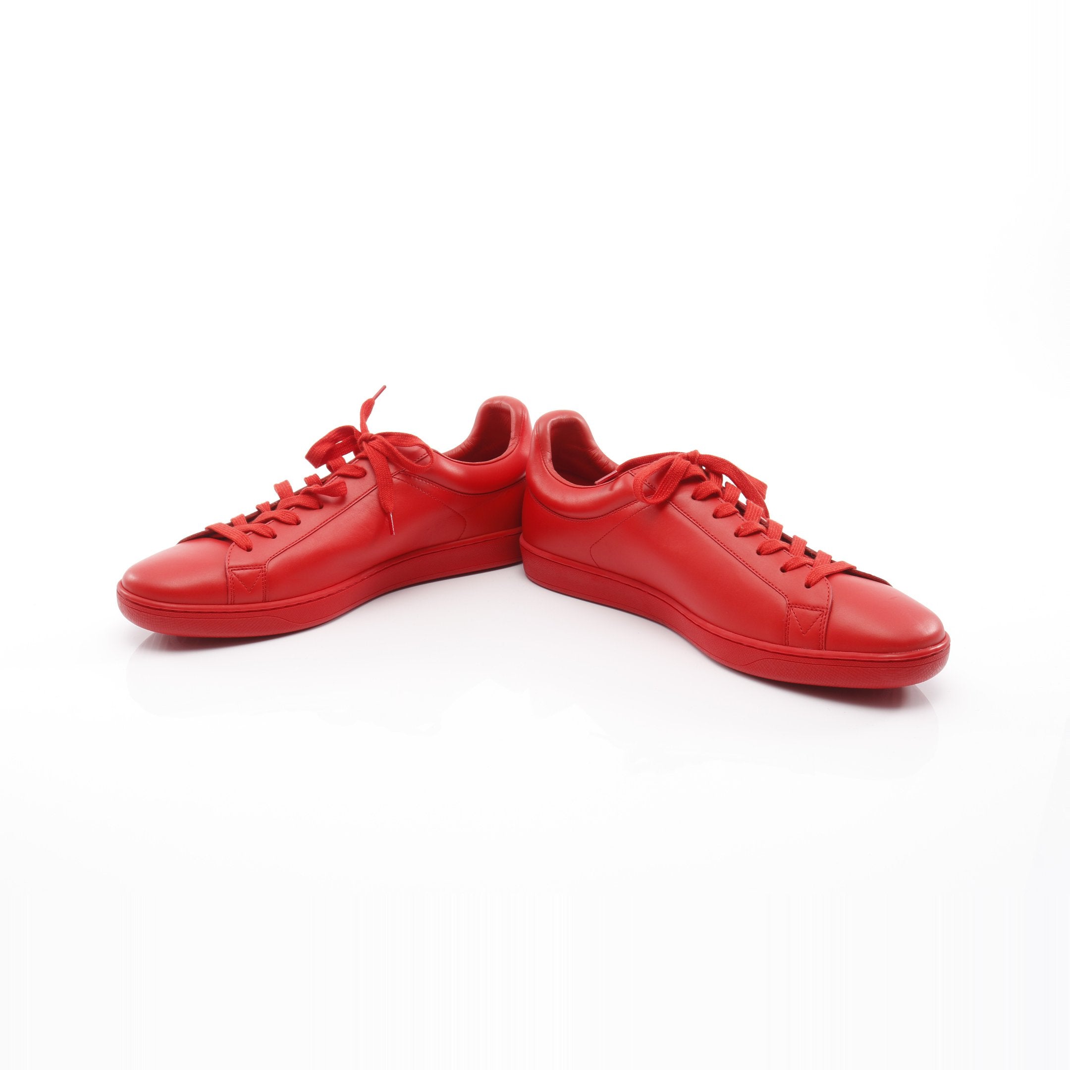 ルクセンブルクライン スニーカー レザー レッド ホワイト ルイ