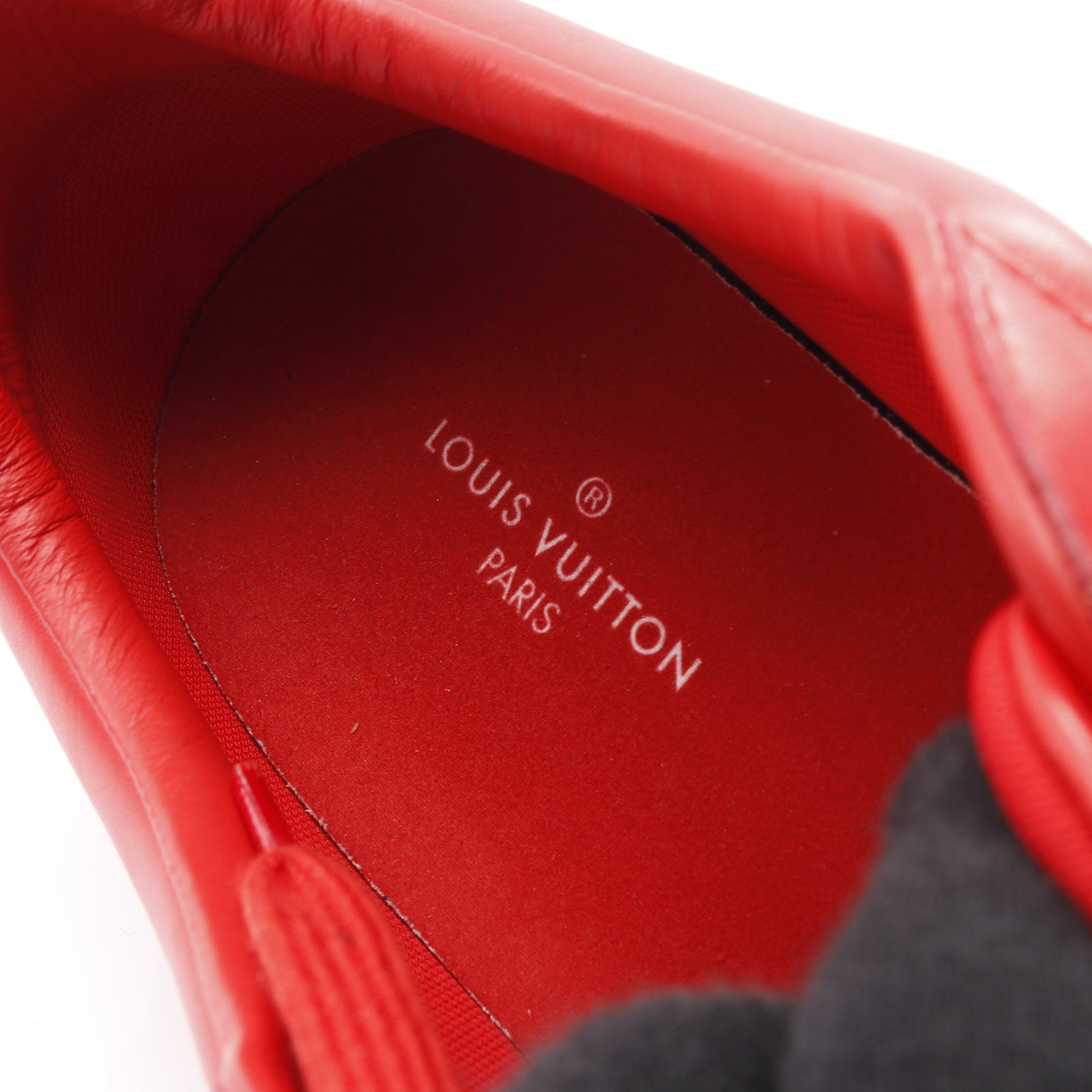 ルクセンブルクライン スニーカー レザー レッド ホワイト ルイヴィトン シューズ LOUIS VUITTON