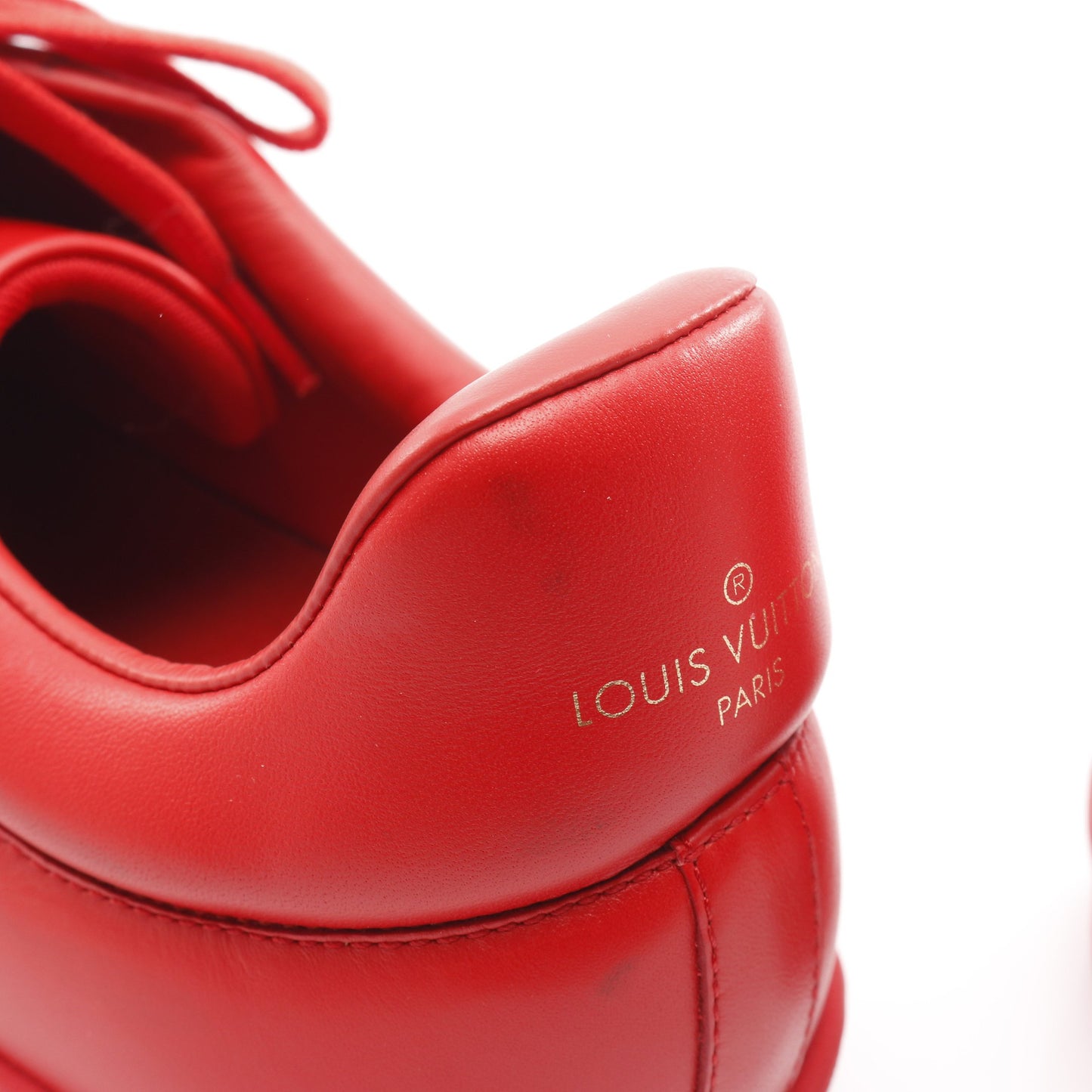 ルクセンブルクライン スニーカー レザー レッド ホワイト ルイヴィトン シューズ LOUIS VUITTON