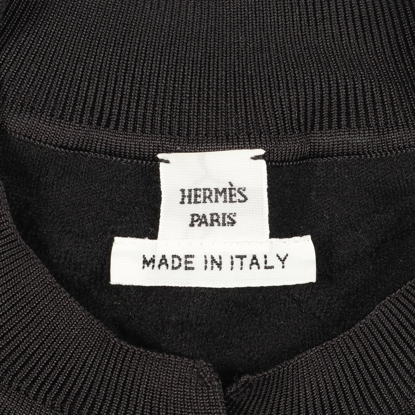 パルフロワリミックス ニット 半袖 ウール ブラック エルメス トップス HERMES
