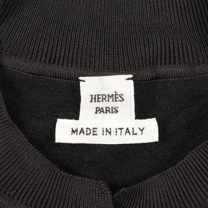 パルフロワリミックス ニット 半袖 ウール ブラック エルメス トップス HERMES