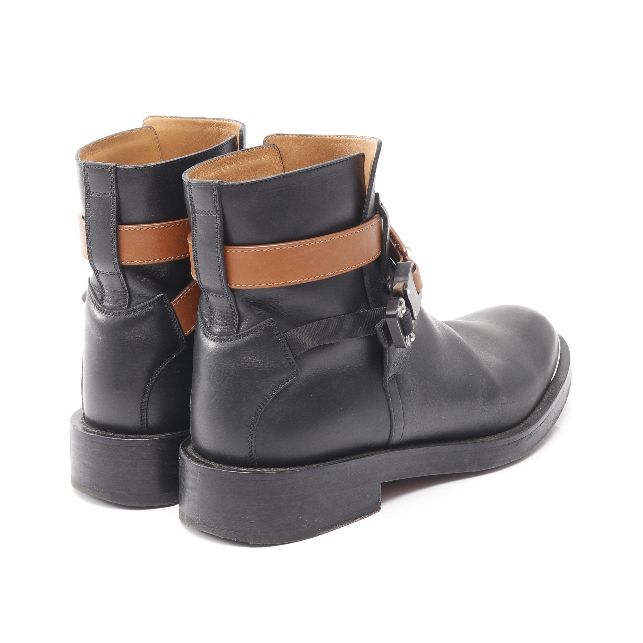 エヴィデンス ジョッパー バックル ショート ブーツ レザー ブラック