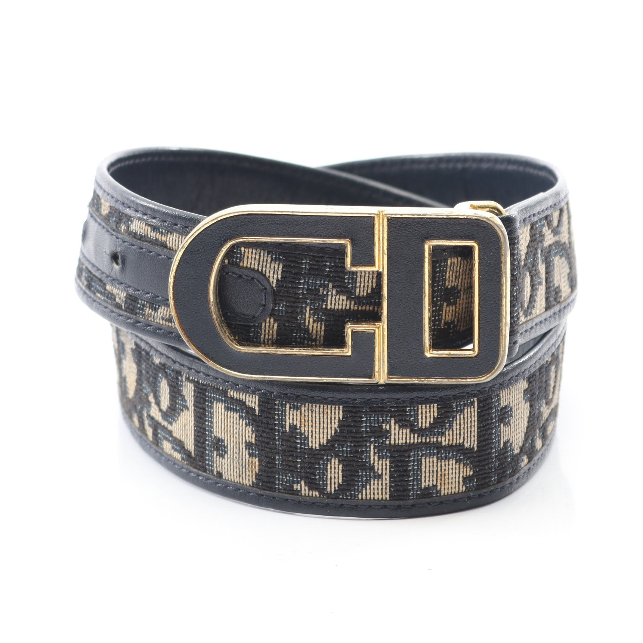 Christian Dior グレー キャンバス ベルト ディオールDior グレー