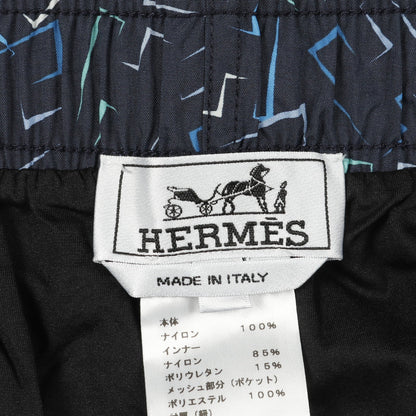 H柄 スウィムウェア パンツ ナイロン ネイビー ブルー エルメス ボトムス HERMES