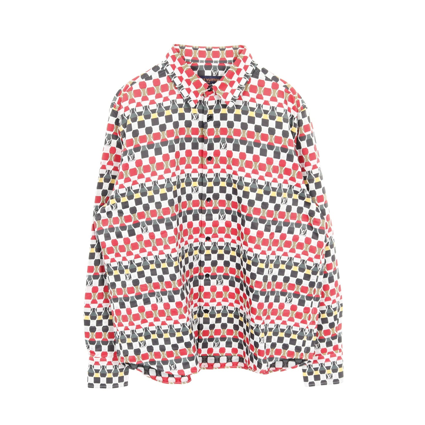 Amen Break ジャカードレギュラーフィット シャツ 長袖 レッド マルチカラー ルイヴィトン トップス LOUIS VUITTON