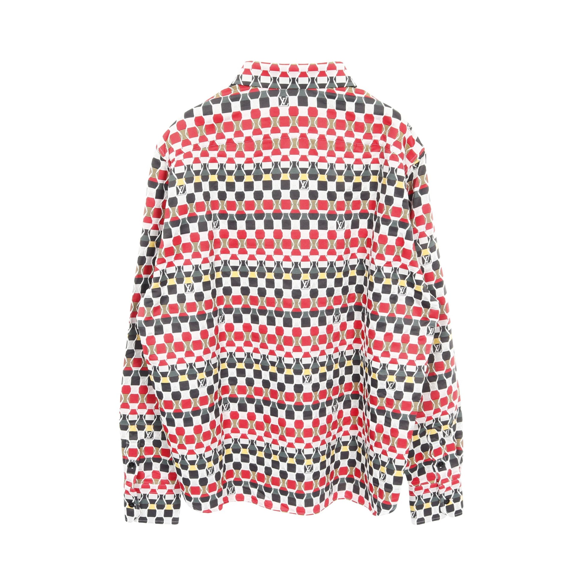 Amen Break ジャカードレギュラーフィット シャツ 長袖 レッド マルチカラー ルイヴィトン トップス LOUIS VUITTON