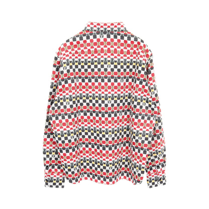 Amen Break ジャカードレギュラーフィット シャツ 長袖 レッド マルチカラー ルイヴィトン トップス LOUIS VUITTON