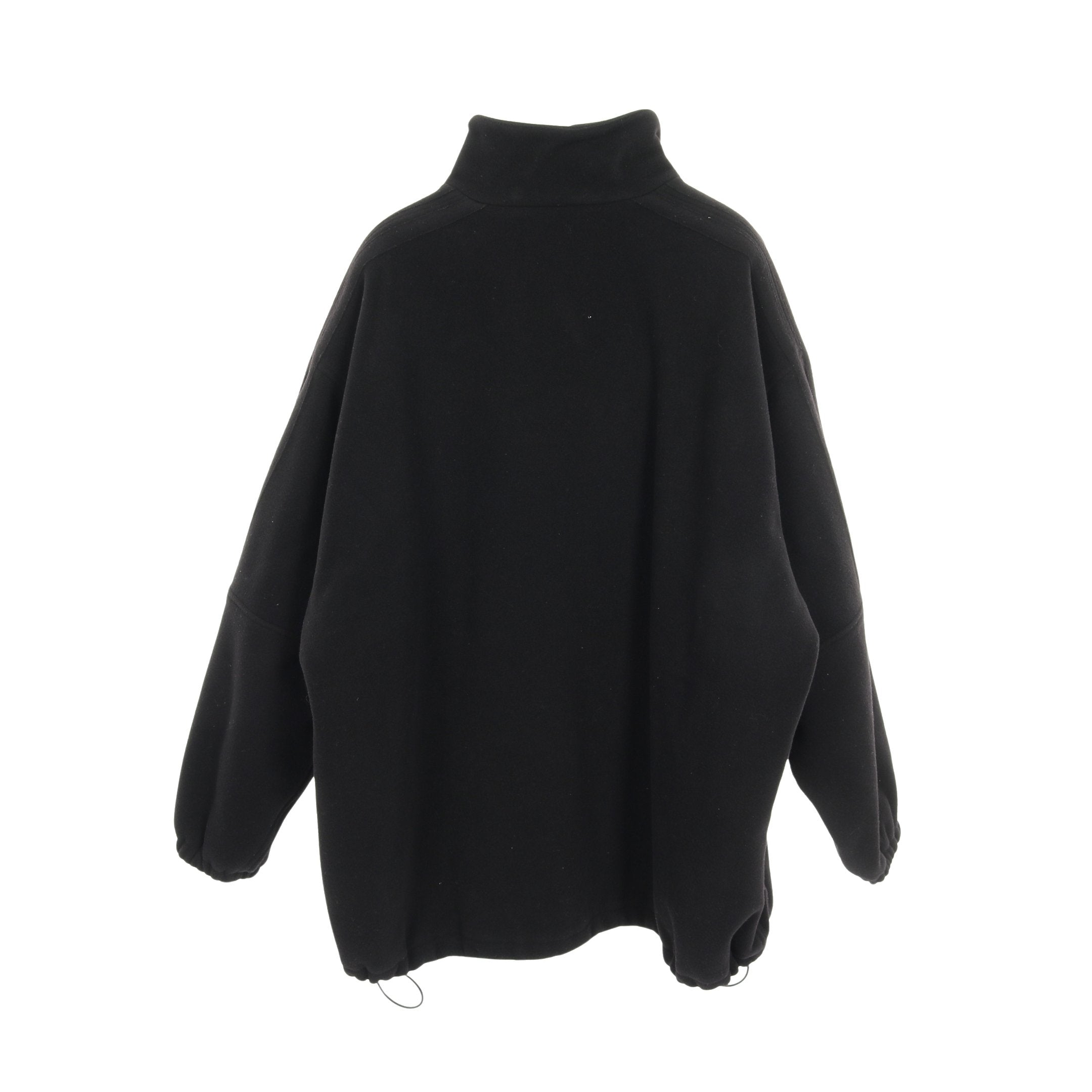 ジップアップ ジャケット ロゴ ウール ブラック 中綿