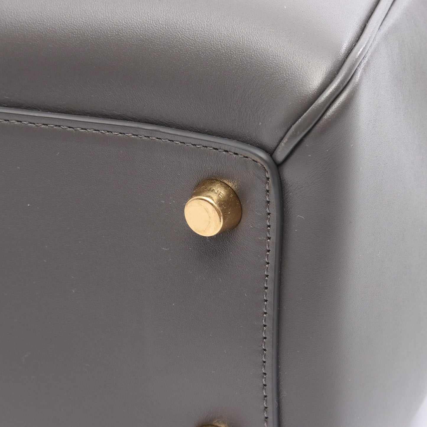 16 セーズ ミディアム ハンドバッグ レザー グレー 2WAY セリーヌ バッグ CELINE