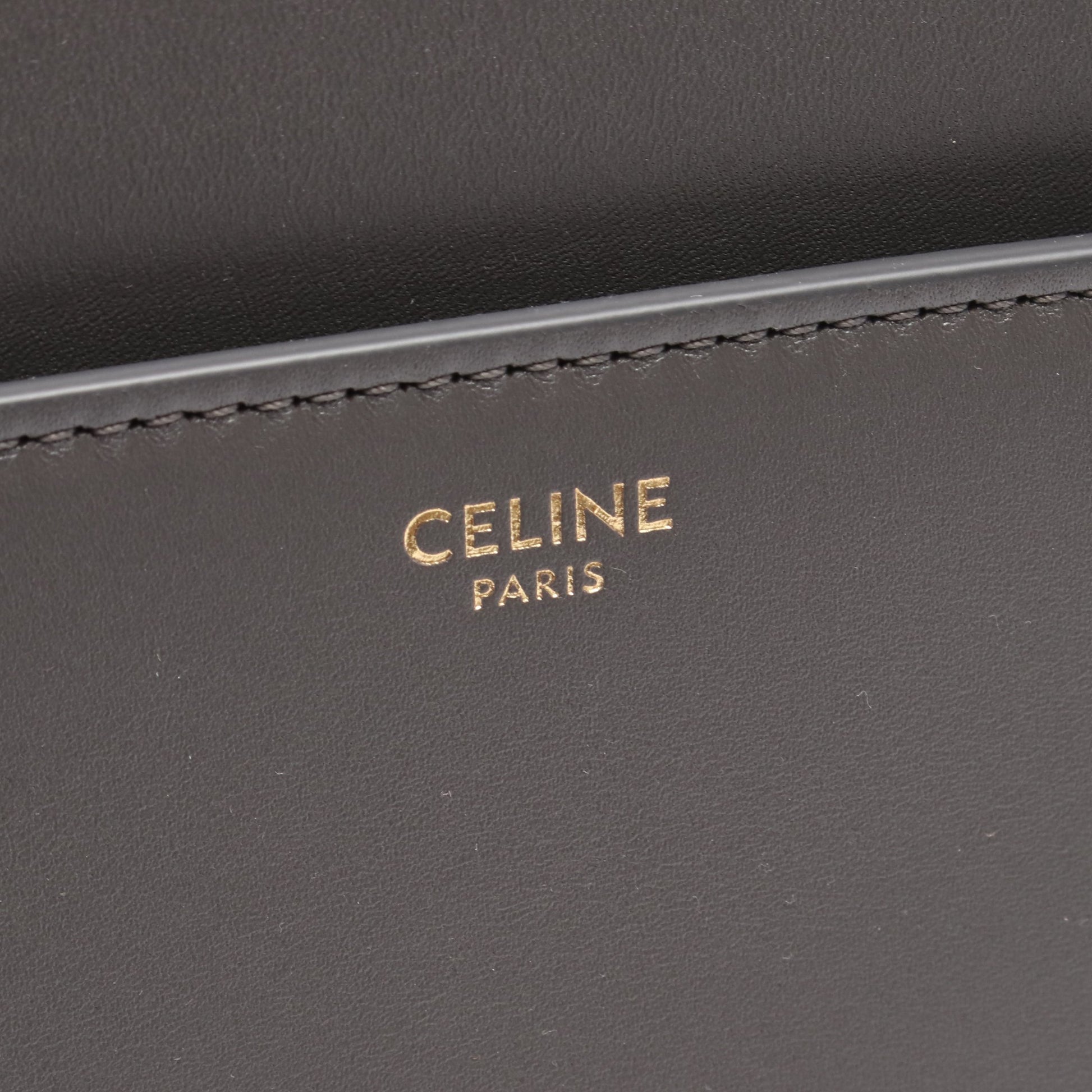 16 セーズ ミディアム ハンドバッグ レザー グレー 2WAY セリーヌ バッグ CELINE