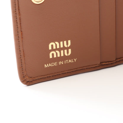 SOFTY METAL 二つ折り財布 レザー ブラウン がま口 ミュウミュウ – RECLO 