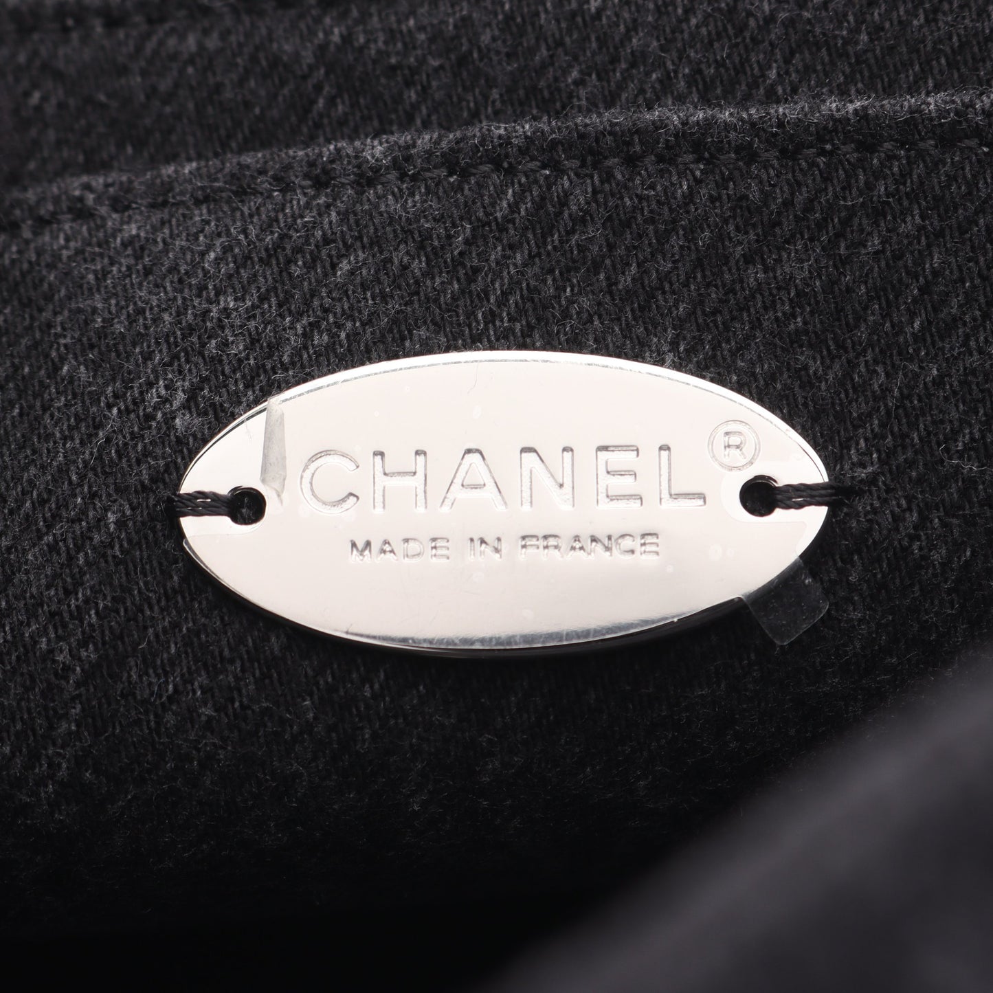 マトラッセ Wチェーンショルダーバッグ デニム ダークグレー シルバー金具 シャネル バッグ CHANEL
