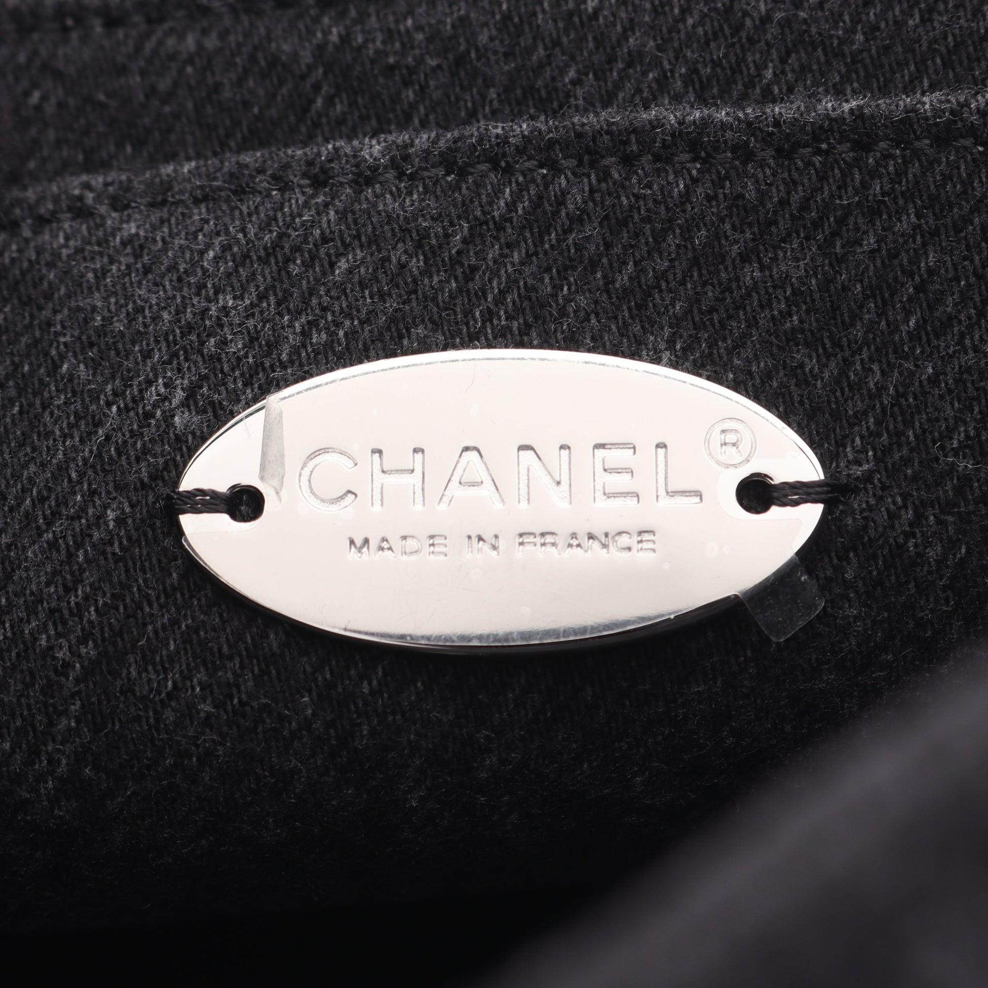 マトラッセ Wチェーンショルダーバッグ デニム ダークグレー シルバー金具 シャネル バッグ CHANEL