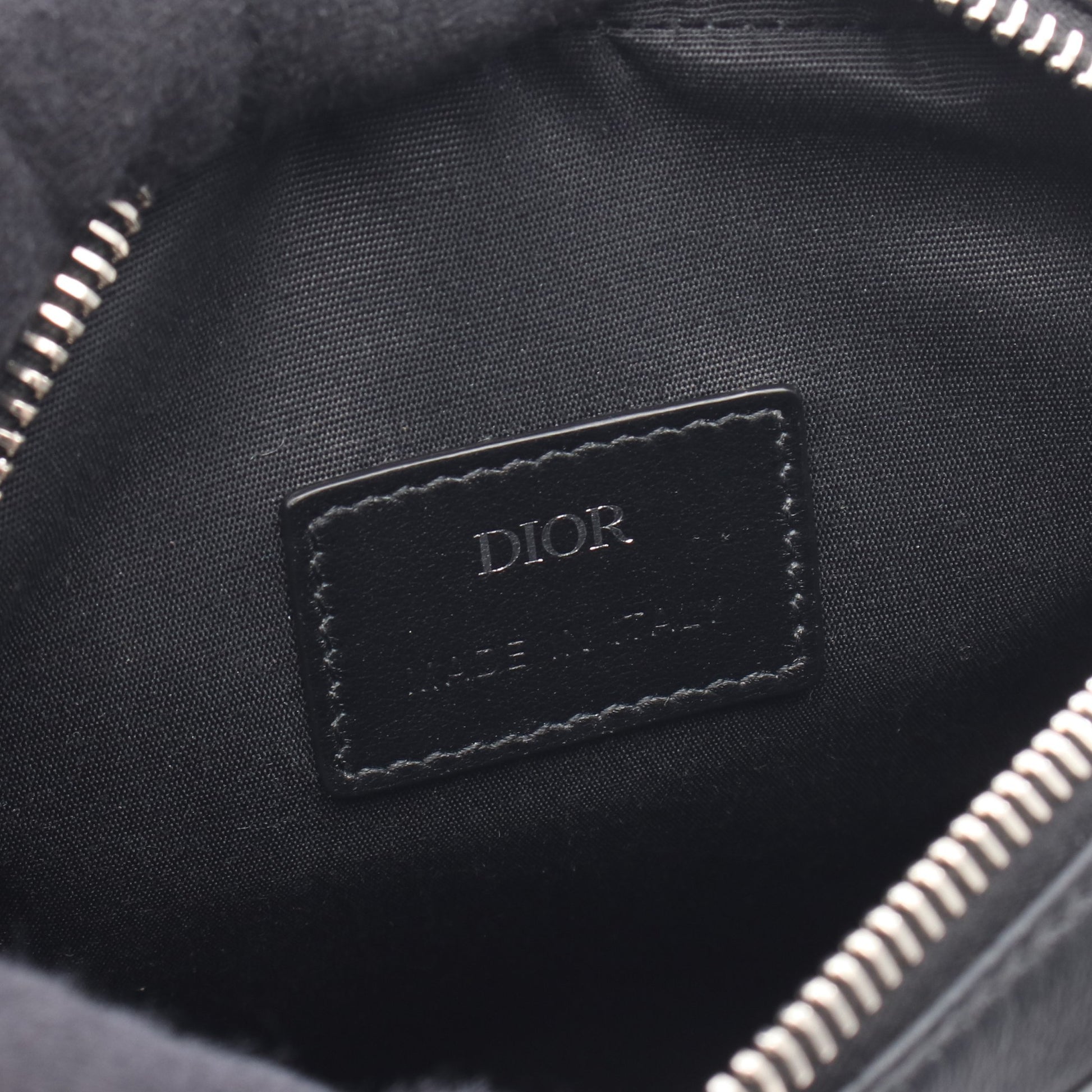ワールドツアー メッセンジャーポーチ オブリーク ショルダーバッグ レザー ブラック グレー ディオール バッグ DIOR