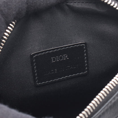 ワールドツアー メッセンジャーポーチ オブリーク ショルダーバッグ レザー ブラック グレー ディオール バッグ DIOR