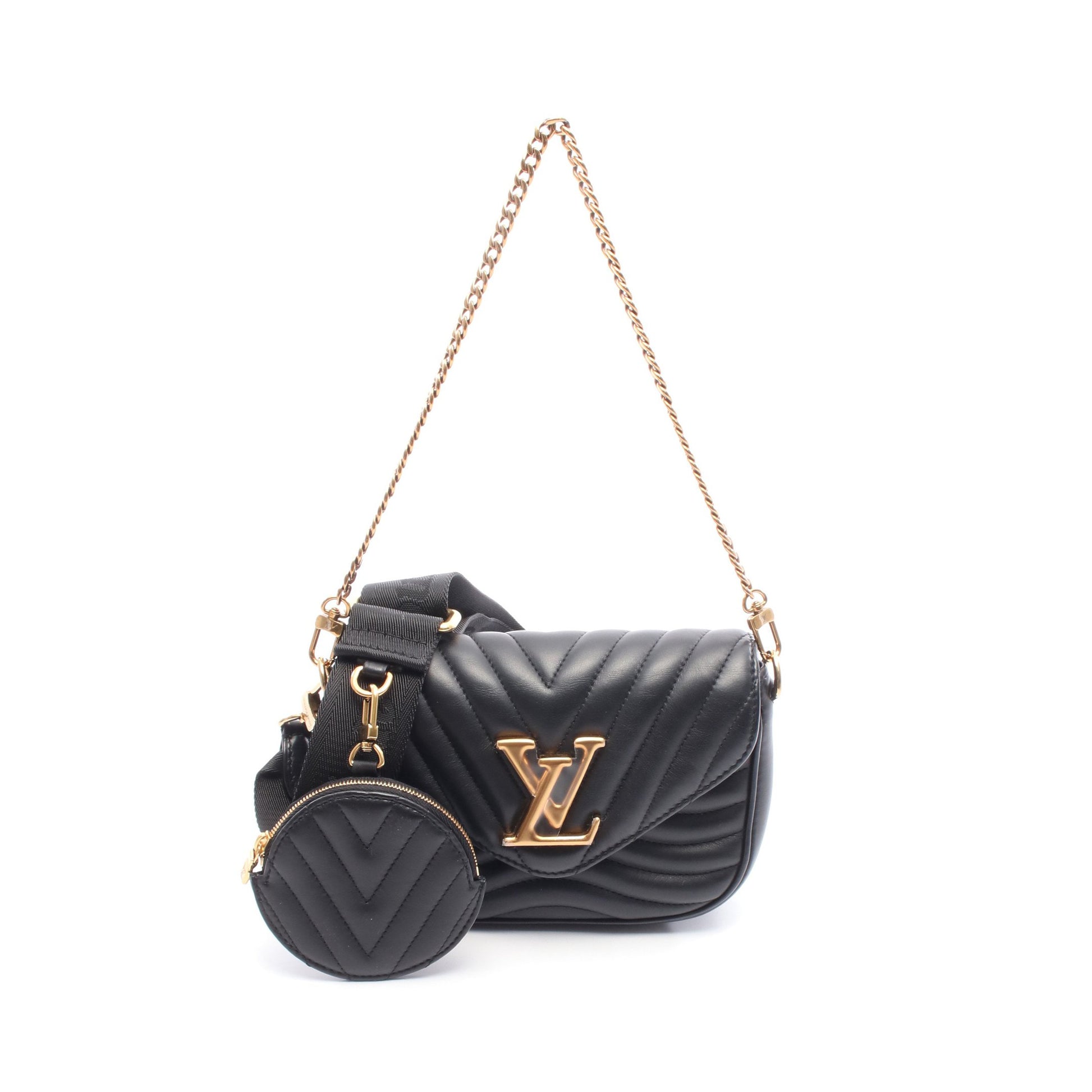 ミュルティ ポシェット ニューウェーブ ノワール ショルダーバッグ レザー ブラック 2WAY ルイヴィトン バッグ LOUIS VUITTON
