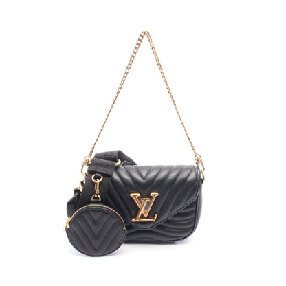 ミュルティ ポシェット ニューウェーブ ノワール ショルダーバッグ レザー ブラック 2WAY ルイヴィトン バッグ LOUIS VUITTON