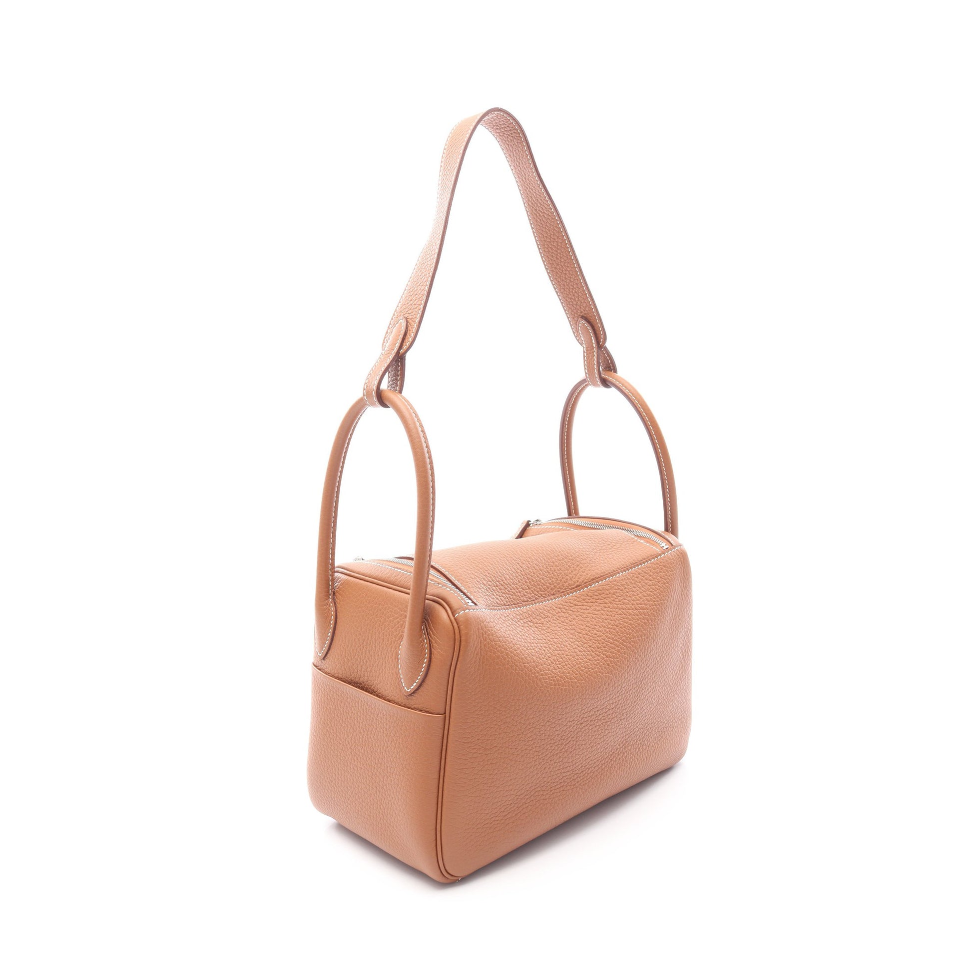 リンディ26 ゴールド ショルダーバッグ トリヨンクレマンス ブラウン シルバー金具 B刻印 エルメス バッグ HERMES
