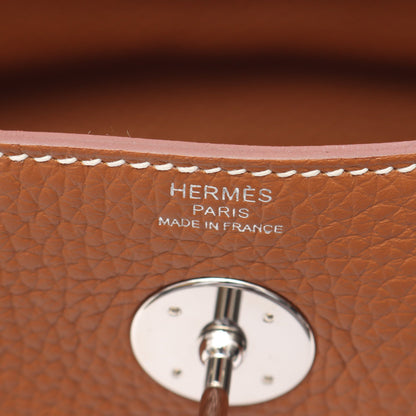 リンディ26 ゴールド ショルダーバッグ トリヨンクレマンス ブラウン シルバー金具 B刻印 エルメス バッグ HERMES