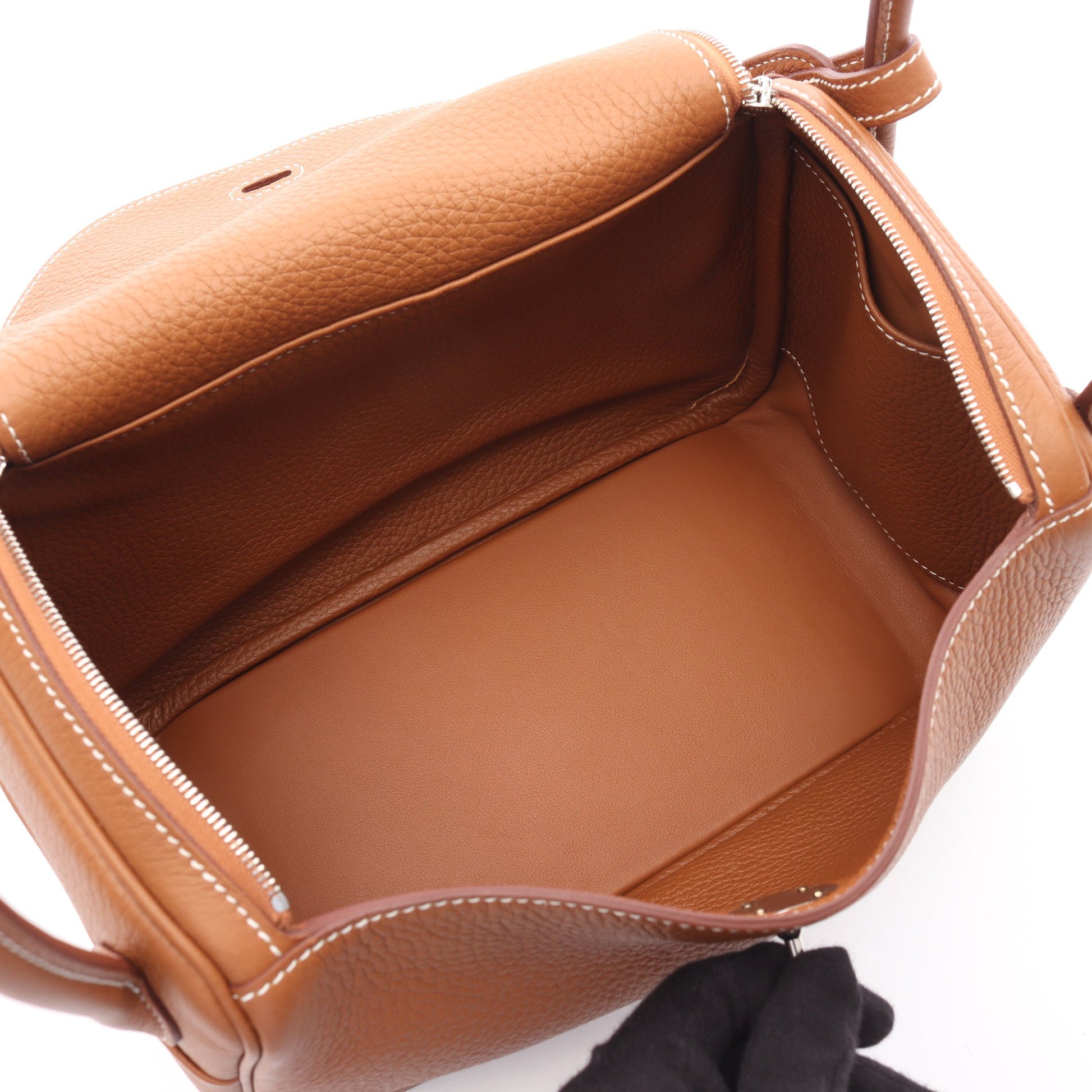 リンディ26 ゴールド ショルダーバッグ トリヨンクレマンス ブラウン シルバー金具 B刻印 エルメス バッグ HERMES