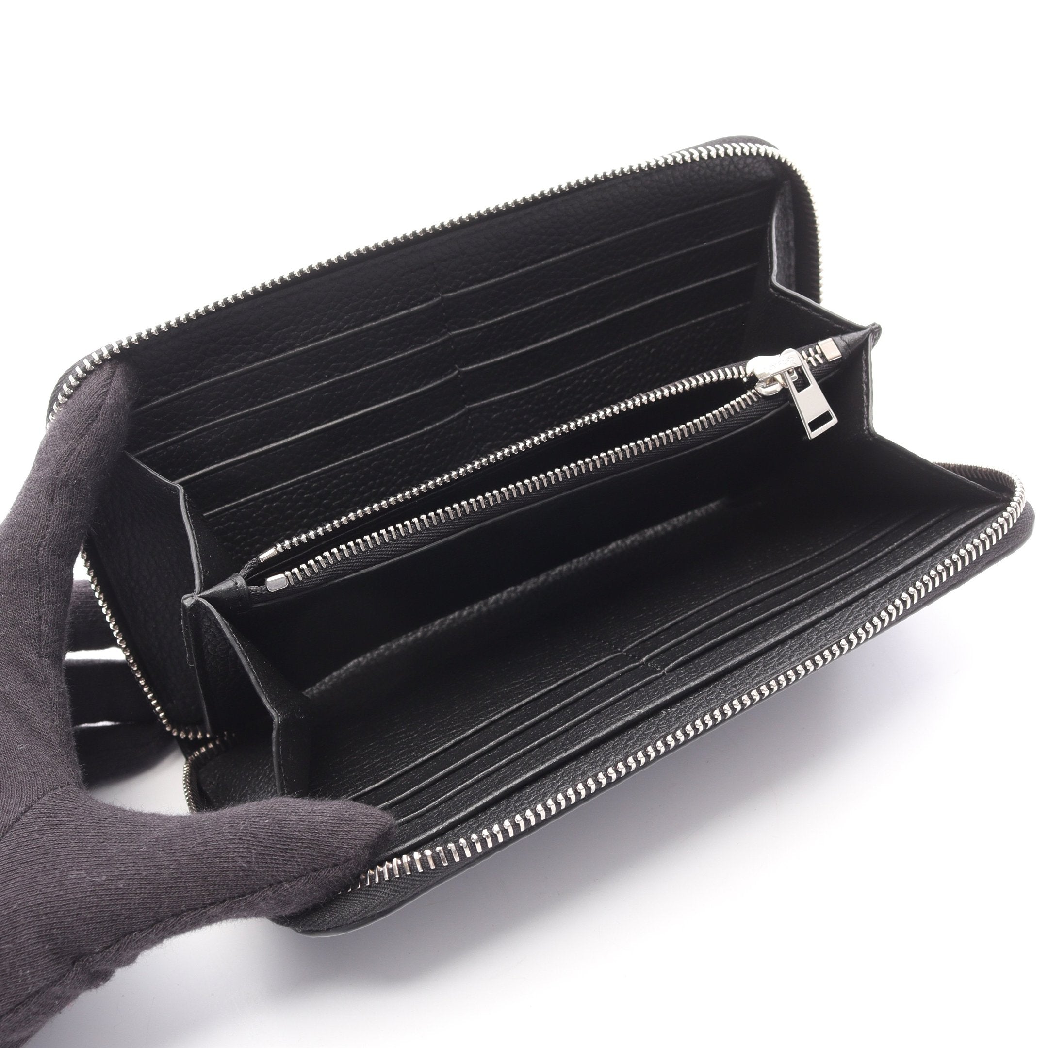 ラウンドファスナー長財布 レザー ブラック ロゴ トムフォード – RECLO