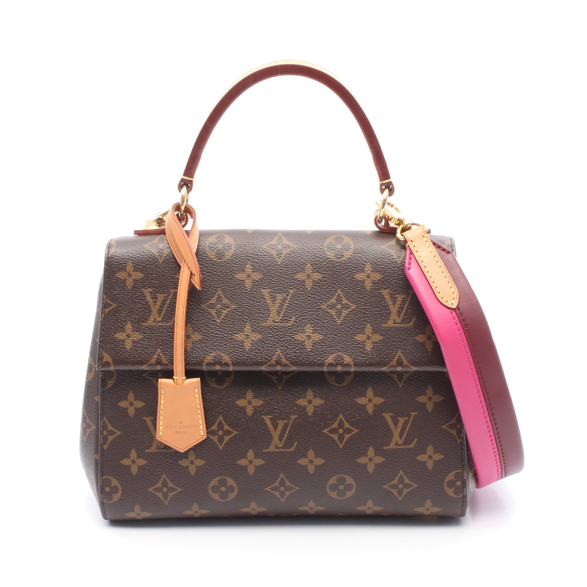 クリュニーBB モノグラム ローズ ハンドバッグ PVC レザー ブラウン 2WAY ルイヴィトン バッグ LOUIS VUITTON