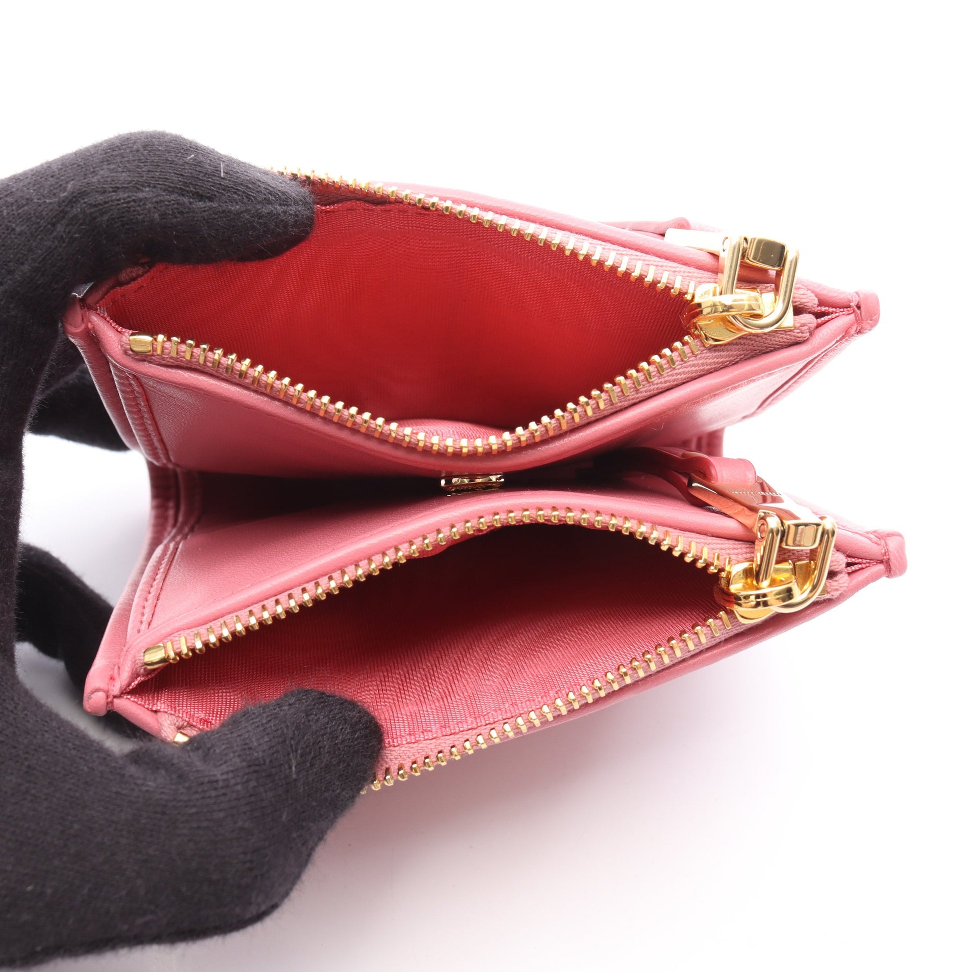 MATELASSE'MIU マテラッセ 二つ折り財布 レザー ピンク ミュウミュウ 財布・小物 miu miu