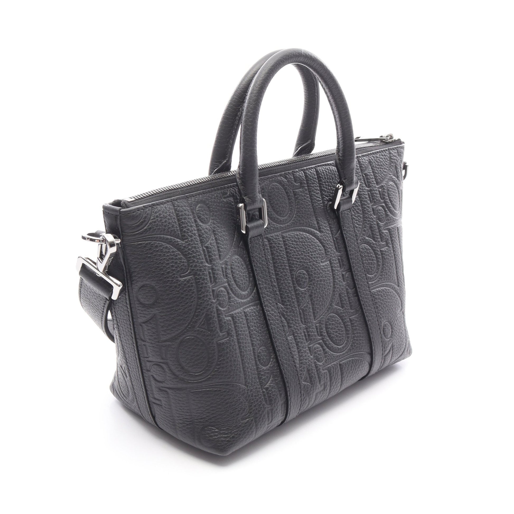 ウィークエンダーPM ハンドバッグ レザー ブラック 2WAY クリスチャンディオール バッグ Christian Dior