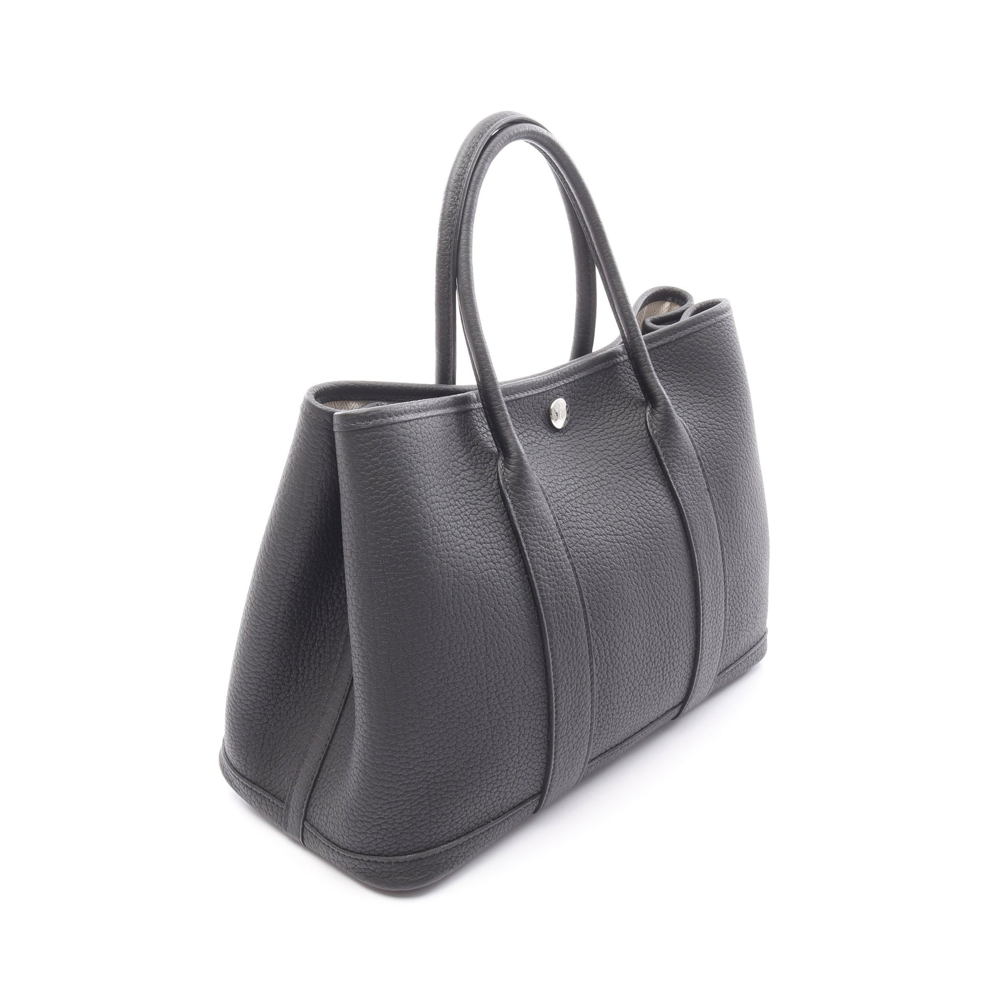 ガーデンパーティTPM ハンドバッグ トートバッグ ネゴンダ ブラック シルバー金具 W刻印 エルメス バッグ HERMES