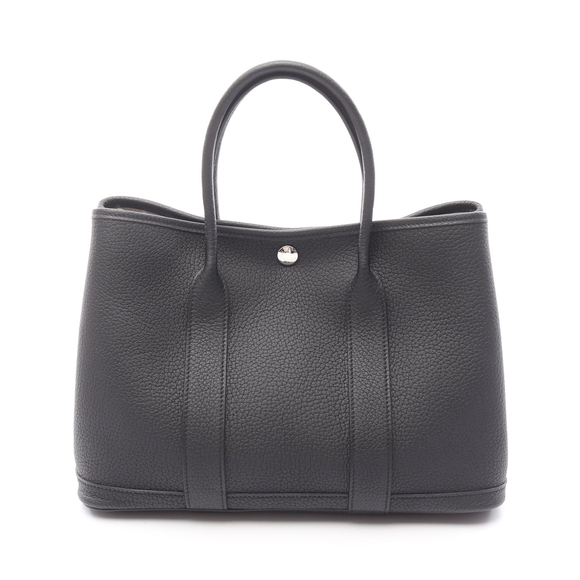 ガーデンパーティTPM ハンドバッグ トートバッグ ネゴンダ ブラック シルバー金具 W刻印 エルメス バッグ HERMES