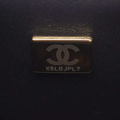 マトラッセ トップハンドル チェーンショルダーバッグ キャビアスキン ブラック ゴールド金具 2WAY シャネル バッグ CHANEL