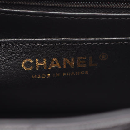 マトラッセ トップハンドル チェーンショルダーバッグ キャビアスキン ブラック ゴールド金具 2WAY シャネル バッグ CHANEL