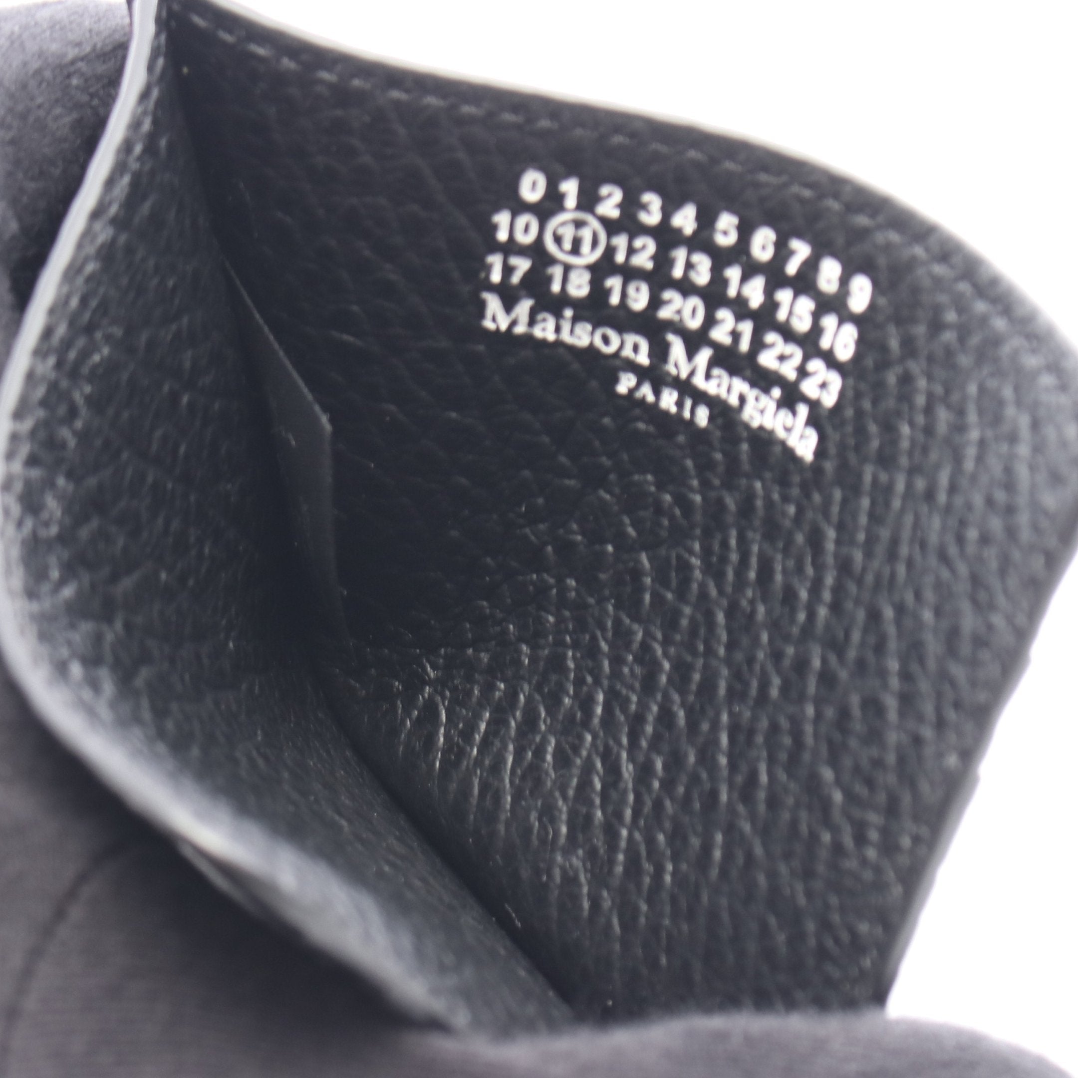 4ステッチ カードケース レザー ブラック メゾンマルジェラ – RECLO