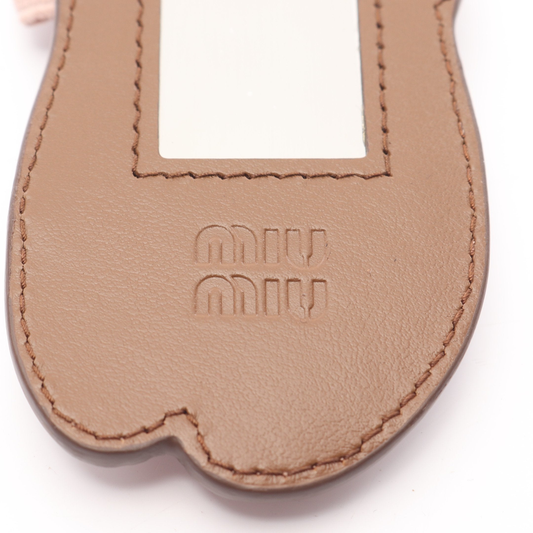 MIU BULLET バッグチャーム キーホルダー レザー ライトピンク